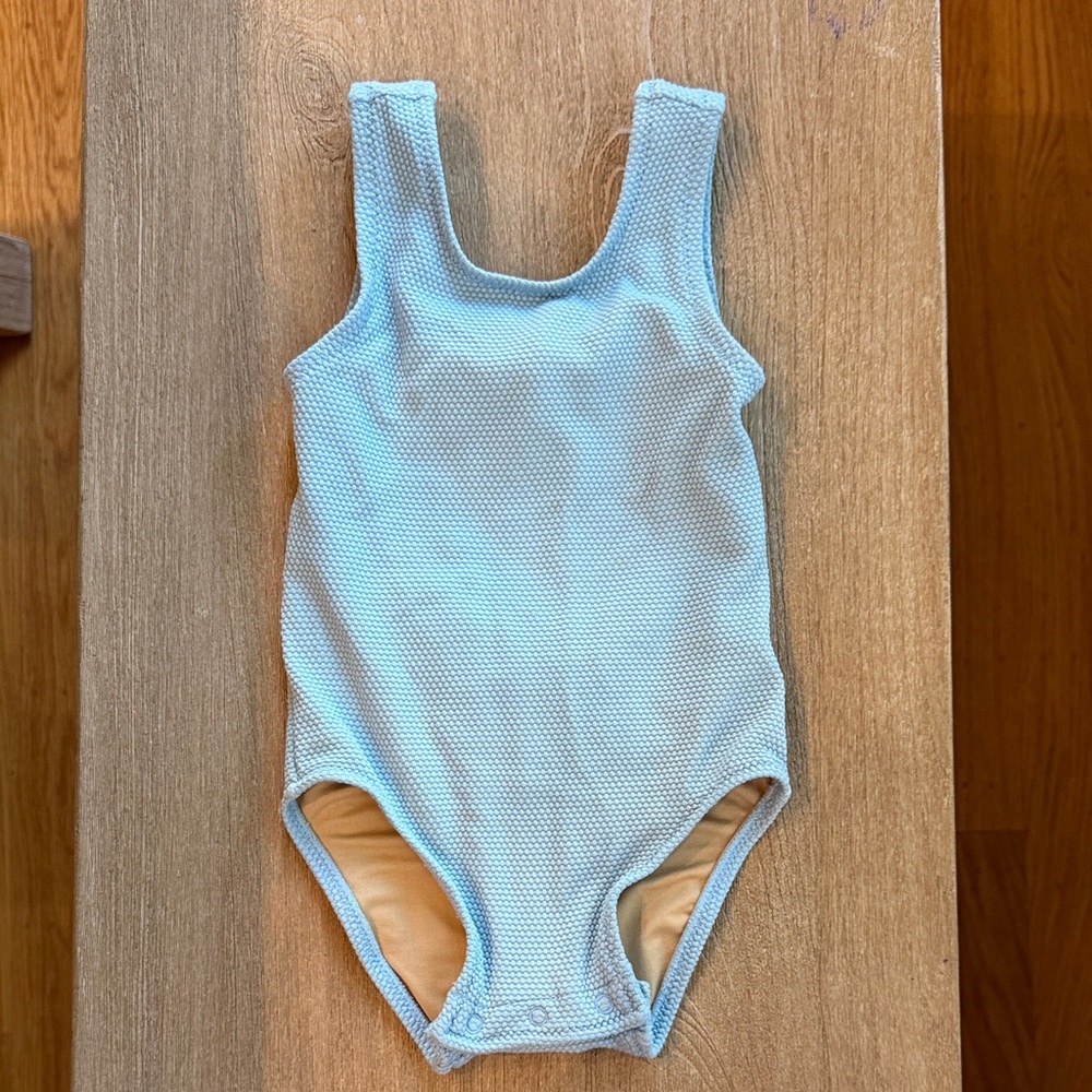 Light Blue Textured Baby Swimsuit